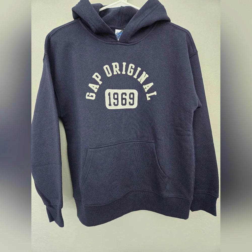 GAP Youth, Navy 'Gap Original 1969' Pullover Hoodie, Youth Size Large 14-16